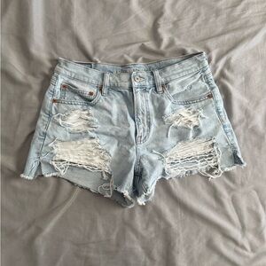 Light Blue Ripped American Eagle Jean Shorts